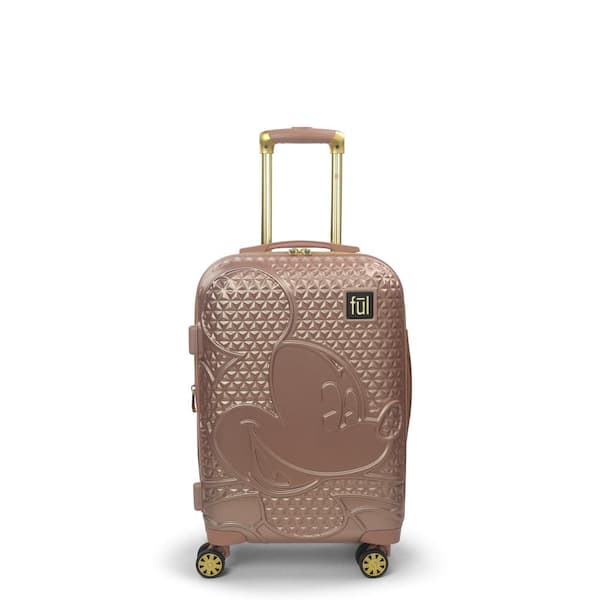 FUL Disney Mickey Mouse Textured   Carry On Hardside Rolling Suitcase - Rose Gold