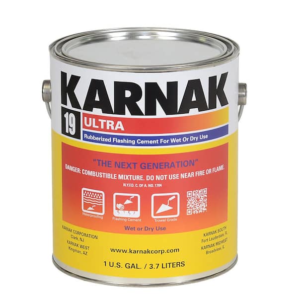 Karnak 1-Gal. 19 Ultra Rubberized Flashing Roof Cement