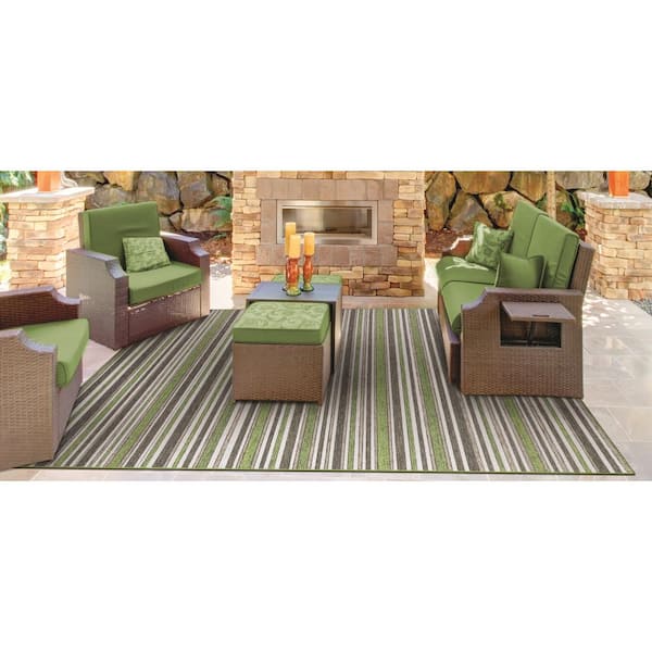 Couristan Covington Sherbet Stripe Multi 4 ft. x 6 ft. Indoor/Outdoor Area  Rug 22963067036056T - The Home Depot