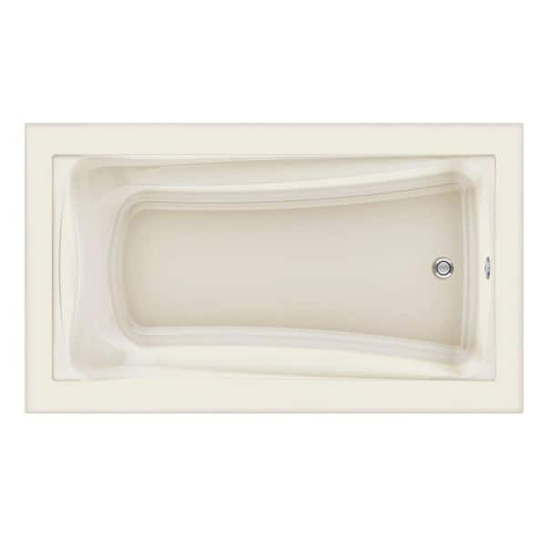 American Standard Green Tea 6 ft. x 42 in. Reversible Drain Soaking Bathtub in Linen