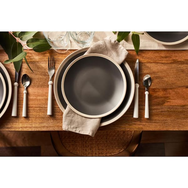 Stone Lain Serafina Stoneware 16-piece Round Dinnerware Set, Grey – Premium  Distributors