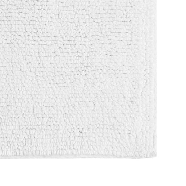 Feather Touch Reversible Bath Rug White