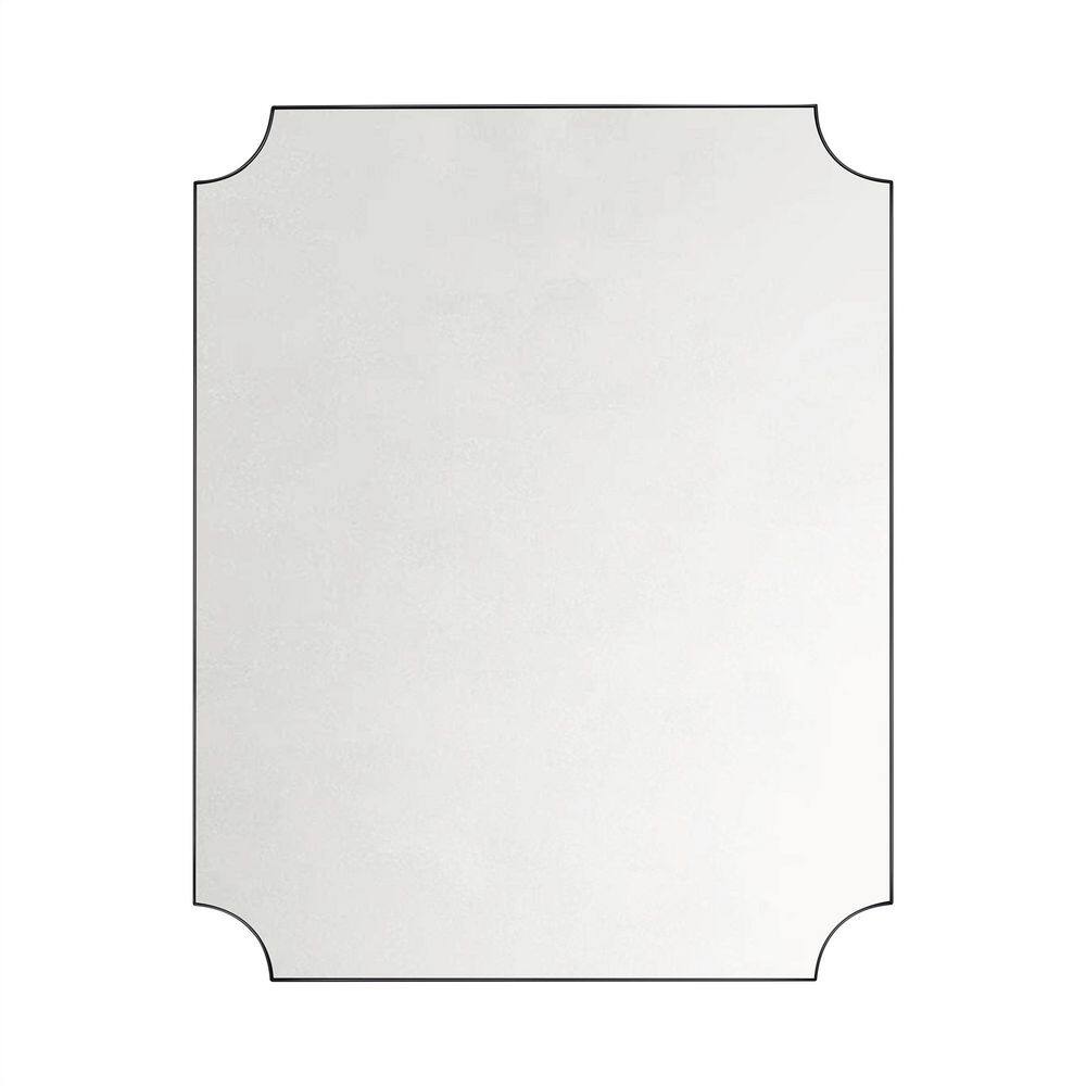 24 in W x 30 in H Novelty/Specialty Octagonal Metal Framed Wall Mounted Bathroom Vanity Mirror in Matt Black price history on PriceWatchPro