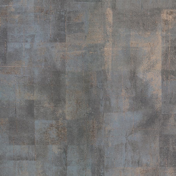 Brewster Distressed Textures Teal Wallpaper Sample