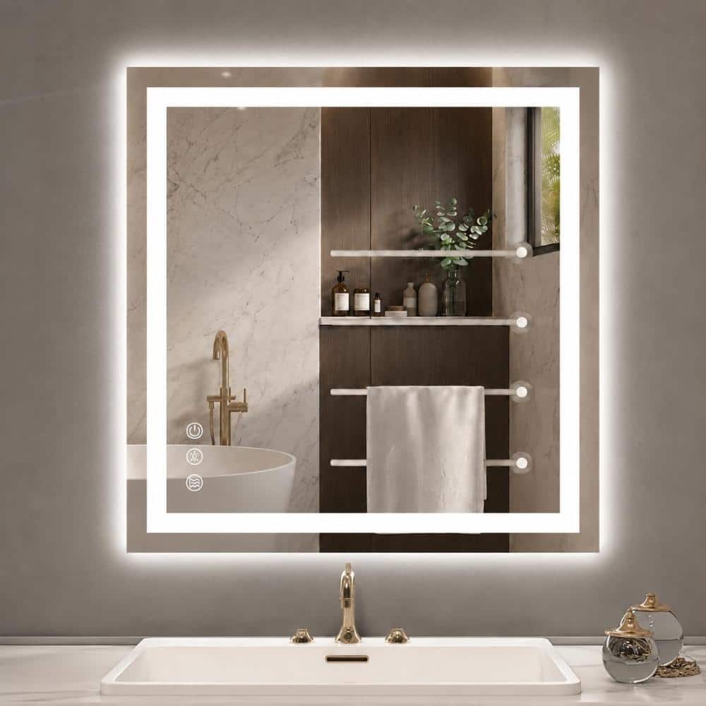 42 in. W x 30 in. H Rectangular Frameless LED Bathroom Mirror with Front and Back Light Anti Fog and Dimmable price history on PriceWatchPro