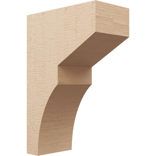 Ekena Millwork Classic Series 2 11 in. x 22 in. x 33 in. Monterey Rough Cedar Woodgrain Timberthane Polyurethane Corbel in Primed Tan