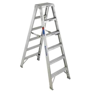 6 ft. Aluminum Twin Step Ladder with 300 lb. Load Capacity Type IA Duty Rating