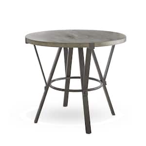 Portland 42 in. Round Gray Wood and Ash Veneer Top Counter Table (Seats up to 4)