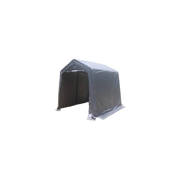 Outdoor 7 ft. W x 8 ft. D x 7.5 ft. H Gray Outdoor Heavy-Duty Carport, Portable Gazebo Storage Shelter Shed, Car Canopy