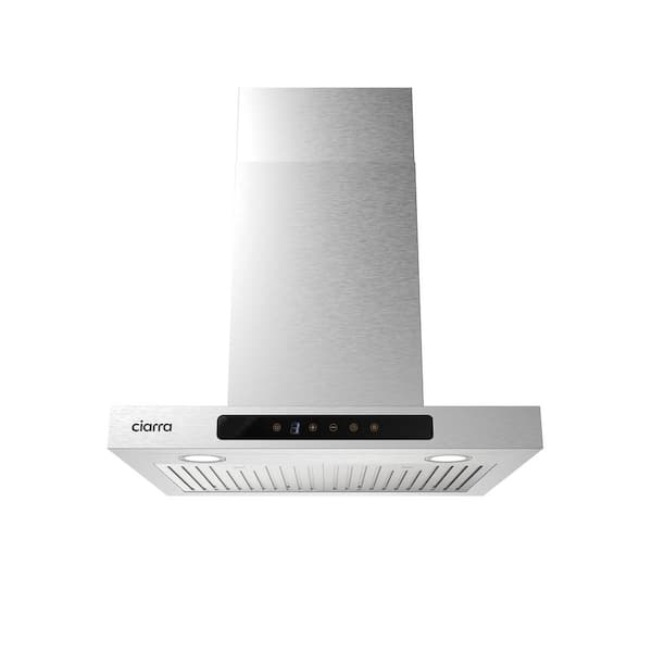 JEREMY CASS 24 in. 450 CFM Vent Wall Mount Range Hood in Stainless Steel