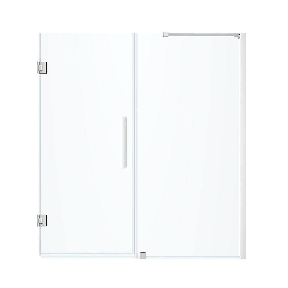 Tampa-Pro 56" x 72" Chrome Frameless Shower Door Kit