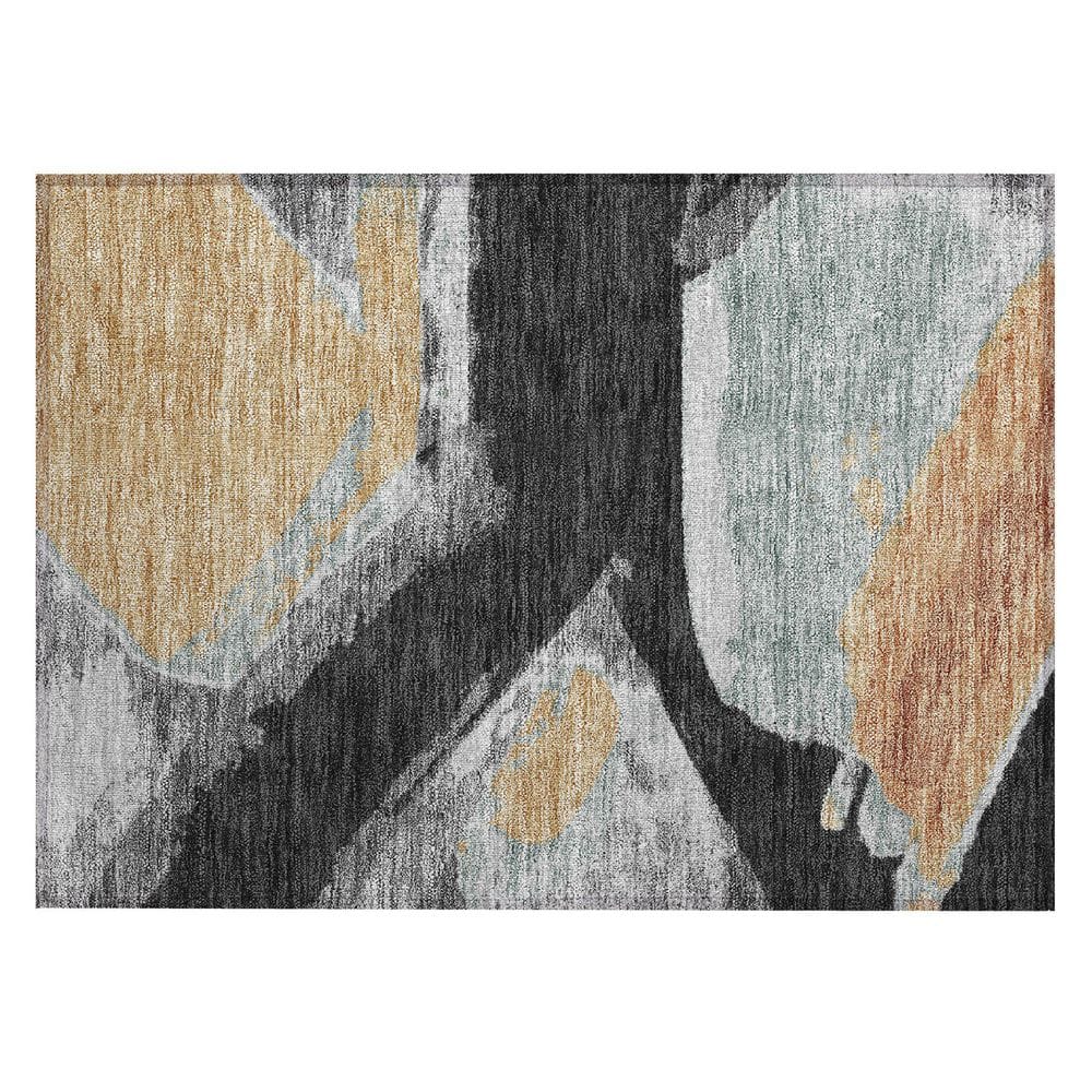 Chantille Machine Washable Indoor/Outdoor Abstract ACN2571 Black 2 ft. x 3 ft. Accent Rug price history on PriceWatchPro