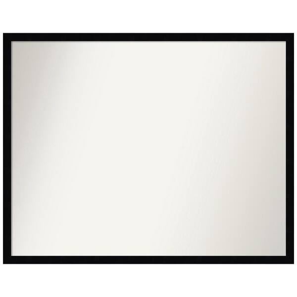 Amanti Art Svelte Noir Black 29.5 in. x 23.5 in. Non-Beveled Modern Rectangle Wood Framed Wall Mirror in Black