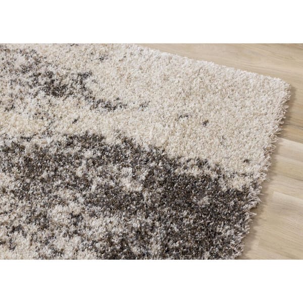 Aura Collections 8 ft. x 11 ft. Beige Distressed Indoor Area Rug