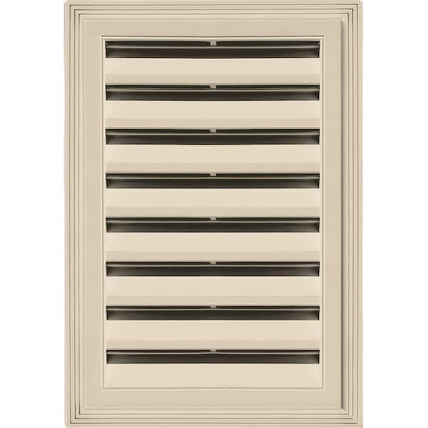 Builders Edge 12 in. x 18 in. Rectangle Gable Vent #049 Almond