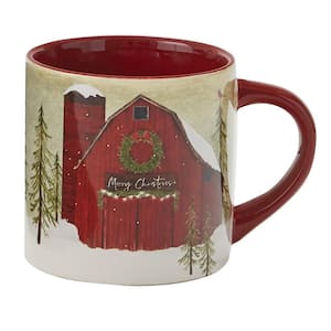 Vintage Hometown Multicolor Ceramic Coffee Mug (Set of 4)