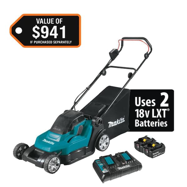 18V X2 (36V) LXT Lithium-Ion Cordless 17 in. Walk Behind Residential Lawn Mower Kit (5.0Ah)