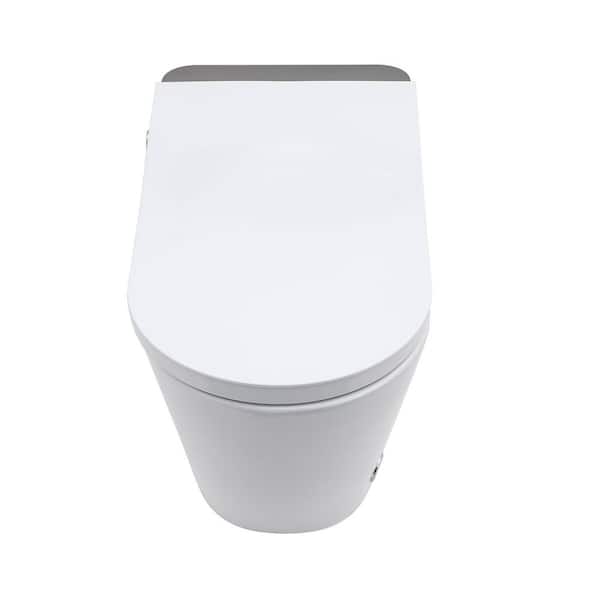 Smart Toilet with Bidet Built in, Elongated Heated seat, Foot Sensor Flush, LED Display, Warm Water Wash, Dryer, Light