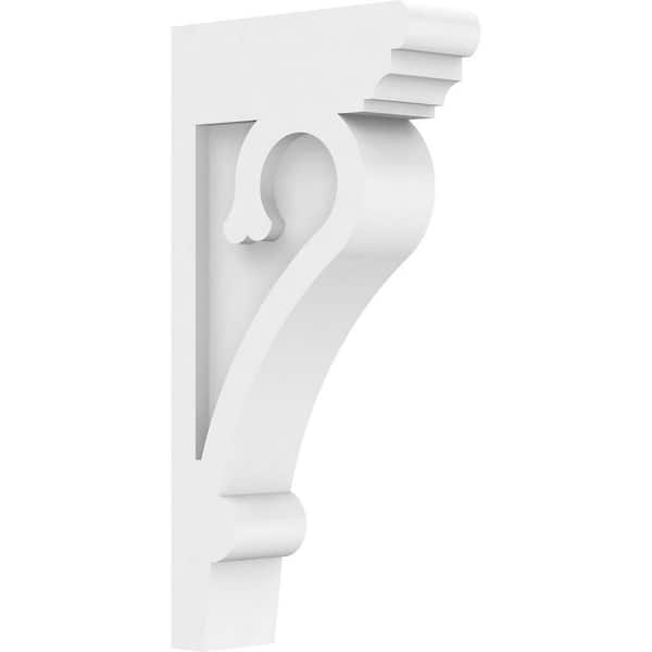 Ekena Millwork 2 in. x 12 in. x 6 in. Standard Mayflower Unfinsihed Architectural Grade PVC Corbel