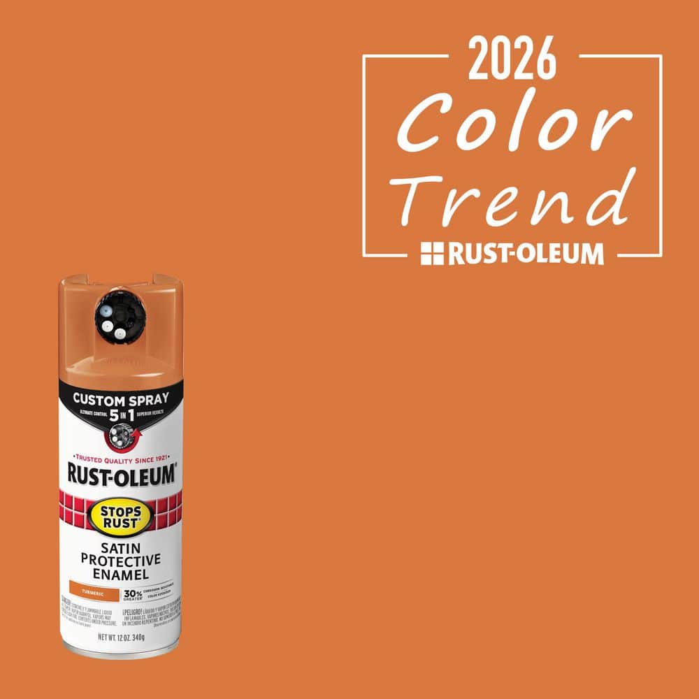 Rust-Oleum Stops Rust 12 oz. Custom Spray 5-in-1 Satin Turmeric