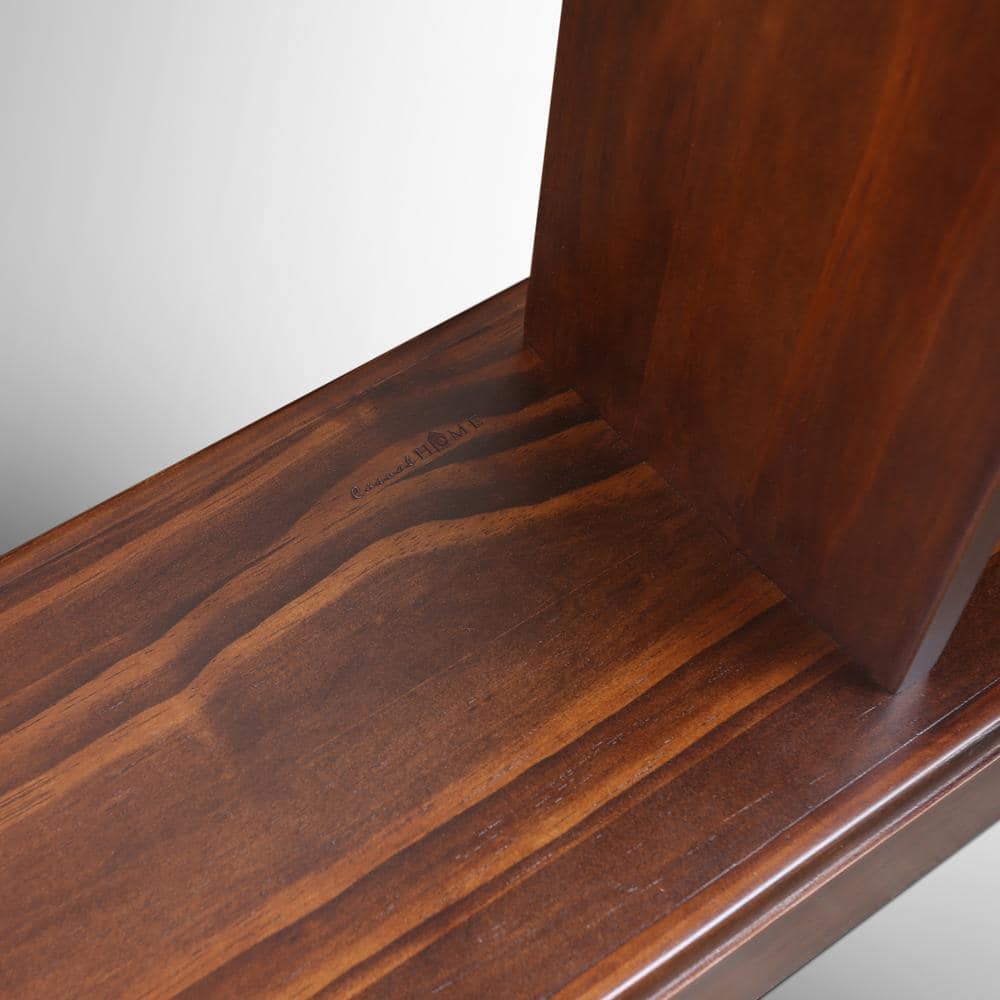 Monroe Warm Brown Wood C-Table with Concealed Drawer