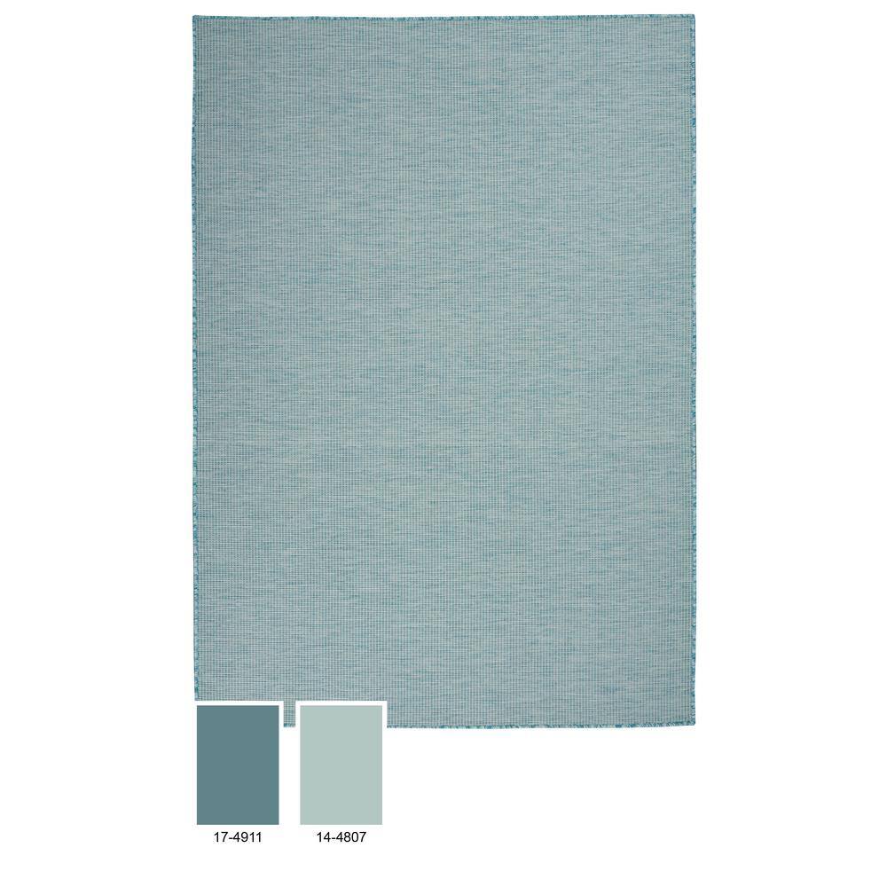 Aqua Bliss 5' x 7' Reversible Synthetic Area Rug for Indoor/Outdoor