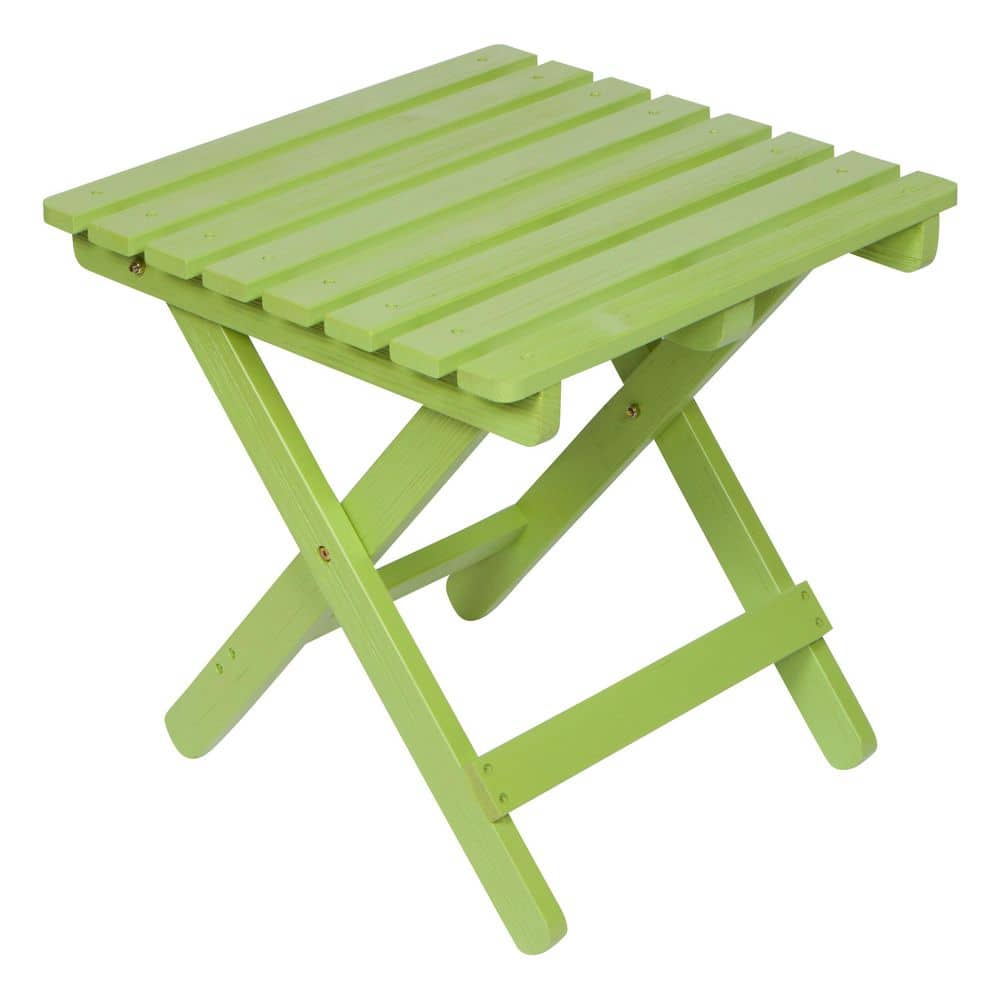 19 in. Lime Square Cedar Wood Outdoor Folding Weather Resistant Patio Table price history on PriceWatchPro