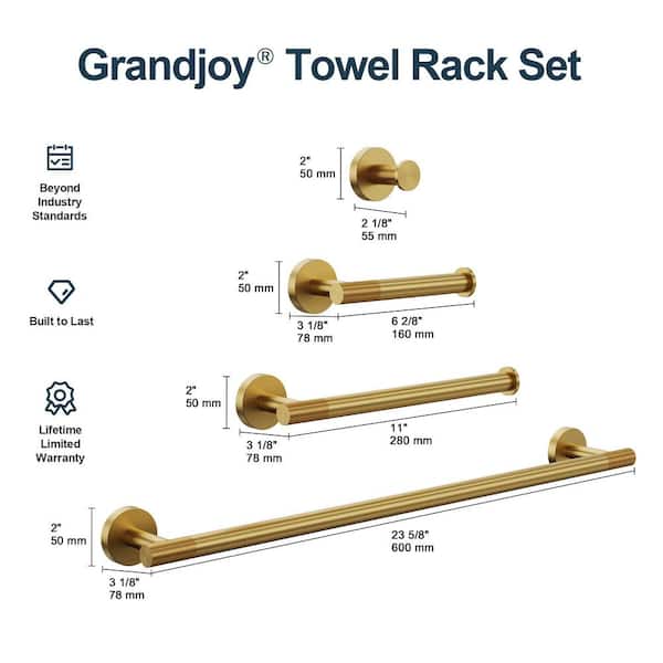 GRANDJOY Morvix 10 in. Single Handle 3-Spray Tub and Shower Faucet