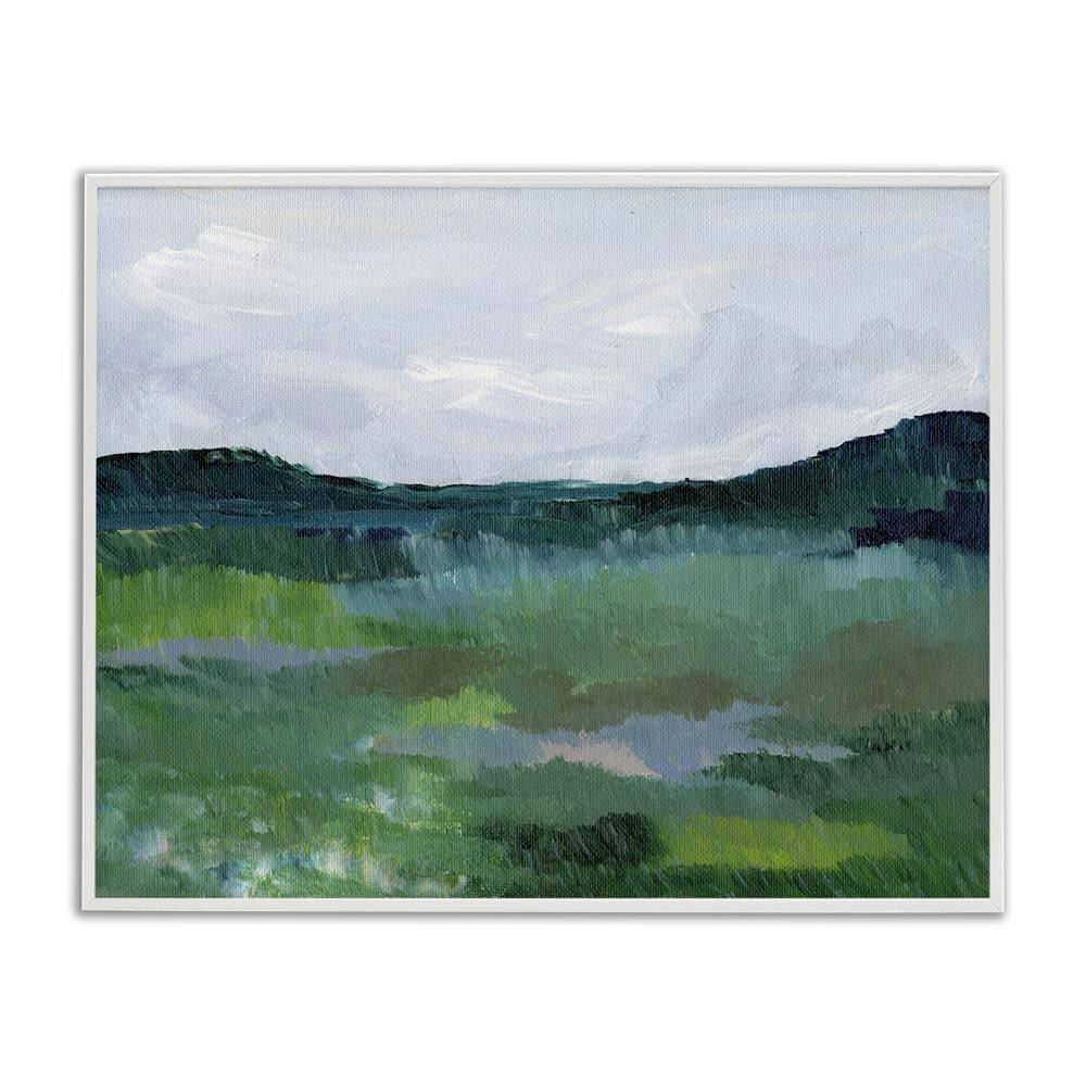Brushed Tranquil Landscape by Nikita Jariwala White Framed Nature Giclee Art Print 11 in. x 14 in. price history on PriceWatchPro