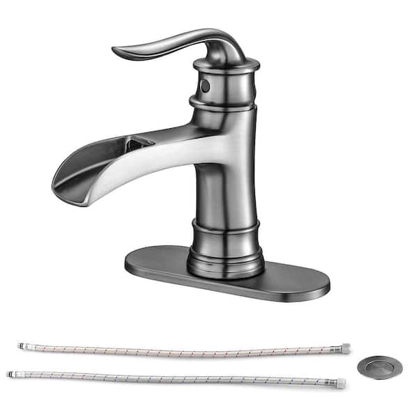 Miscool Ladera Single Handle Single Hole Bathroom Faucet in Brushed Nickel