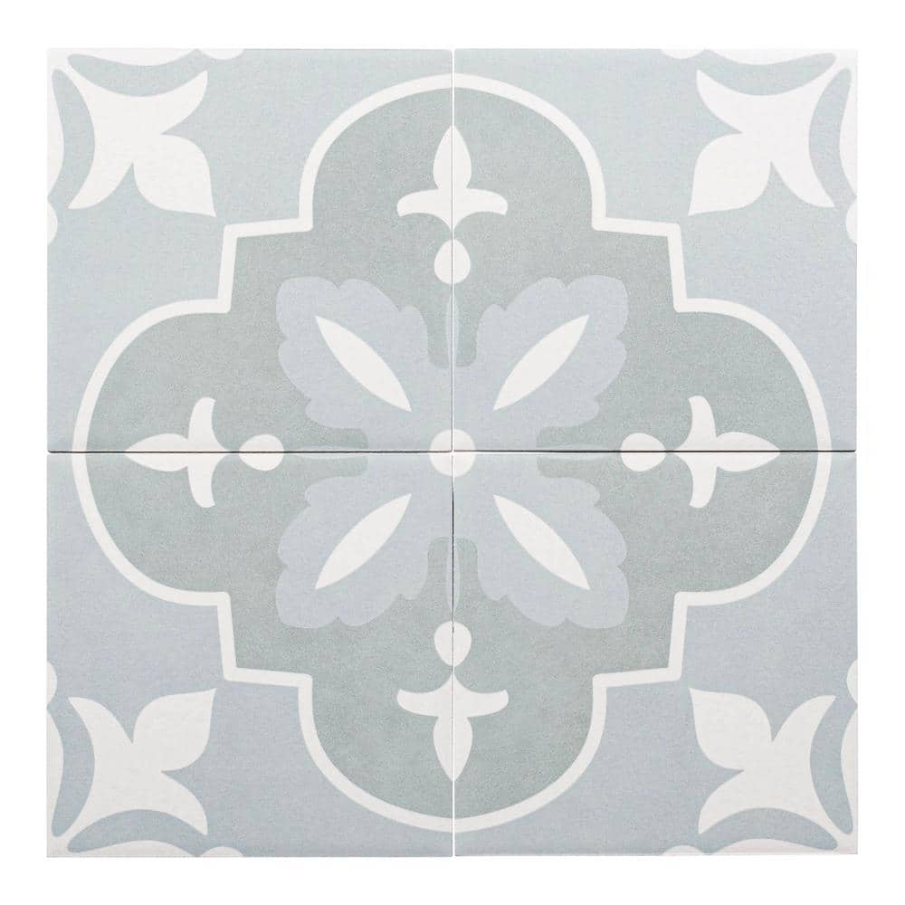 Umbria Green and White Matte 6x6 Porcelain Tile