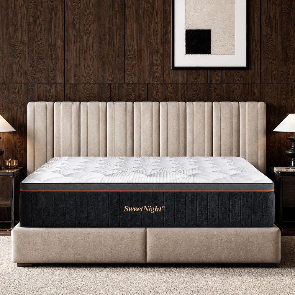 Sweetnight Cooling Queen Medium Hybrid Breathable 12 in. Bed-in-a