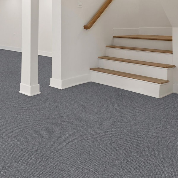 Boone Hobnail Gray Residential 18 in. x 18 in. Peel and Stick
