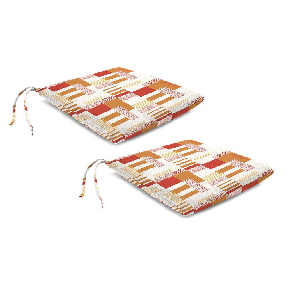 19 in. D x 18 in. D x 3 in. T Rectangular Outdoor Seat Cushion in Newtro Ochre (2-Pack) price history on PriceWatchPro