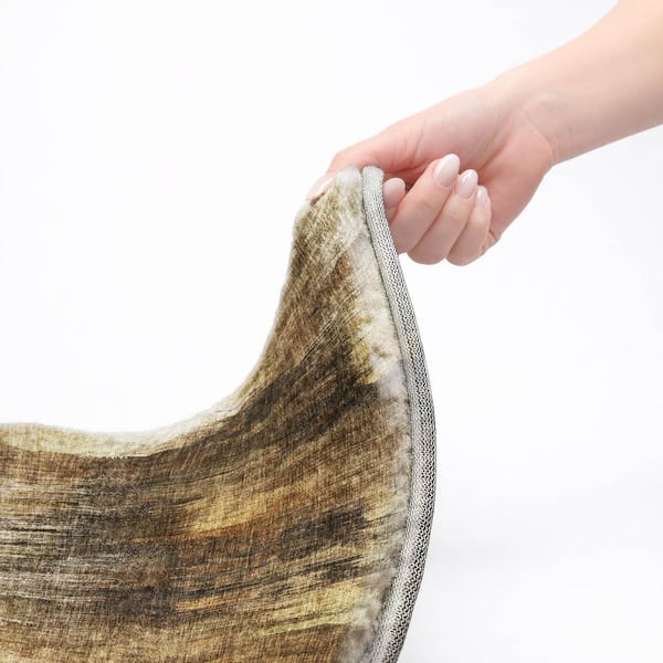 Dream Shag Premium Machine Washable Abstract ADS567 Chocolate 10 ft. x 14 ft. Area Rug