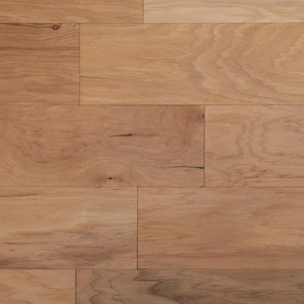 ASPEN FLOORING American Hickory Bennett 3/8 in. T x 6.5 in. W x Varying Length Engineered Hardwood Flooring (43.6 sq. ft./case), Light