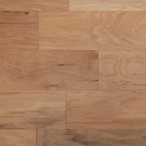 Bennett Hickory 3/8 in. T x 6.5 in. W Tongue and Groove Light Distressed Engineered Hardwood Flooring (43.6 sqft/case)