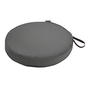 Montlake Fade Safe Light Charcoal 15 in. Round Outdoor Seat Cushion