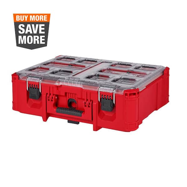 Milwaukee PACKOUT 20 in. Deep Small Parts Organizer with 6 Compartments and Quick Adjust Dividers