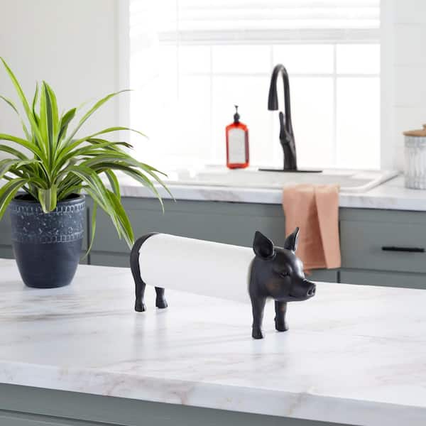 Cozee Bay Paper Towel Dispenser for Kitchen & Bathroom (Black)