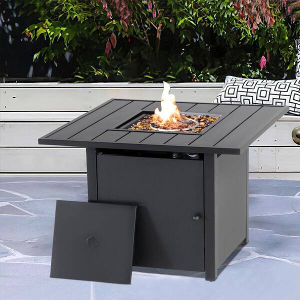 black propane fire pit