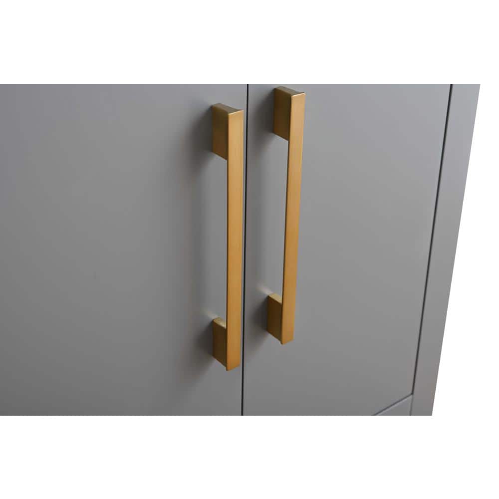 30" Cashmere Gray Single Sink Bathroom Vanity with Ceramic Top