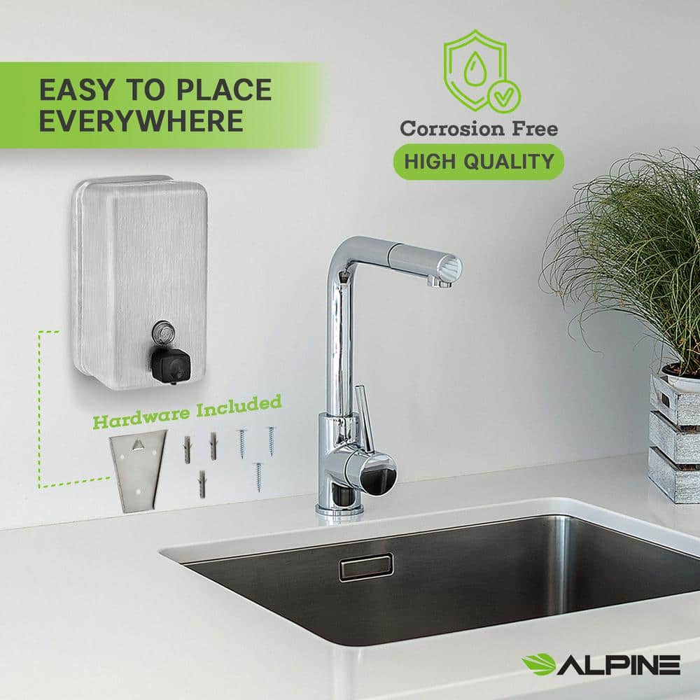 Universal Stainless Steel Wall Mounted Soap Dispenser 1200 mL