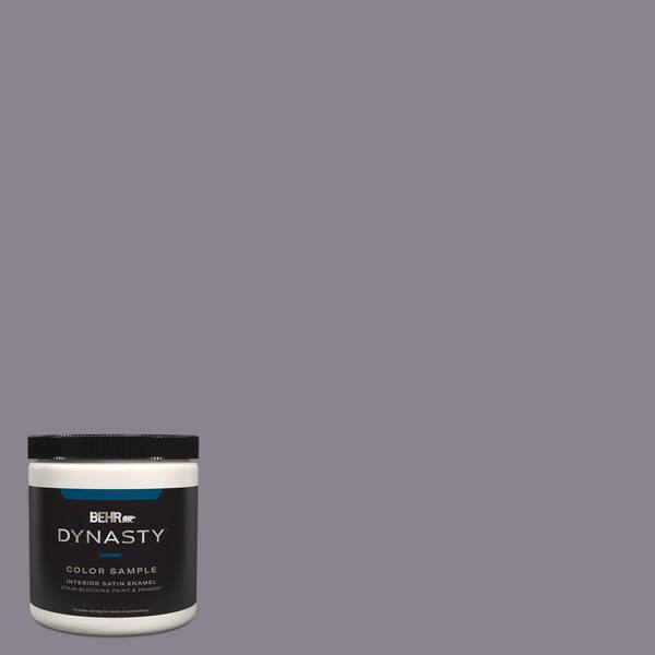 BEHR DYNASTY 8 oz. #670F-5 Gothic Amethyst Satin Enamel Stain-Blocking Interior/Exterior Paint and Primer Sample