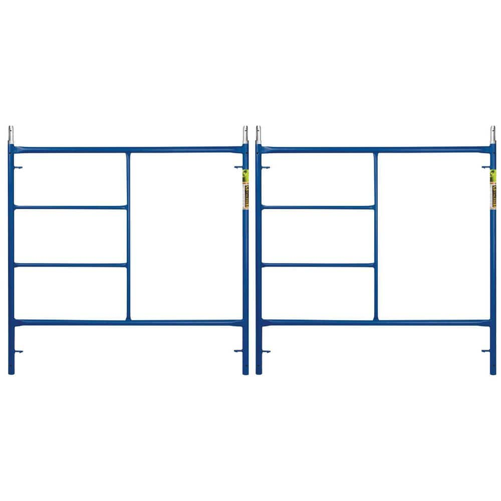 MetalTech Saferstack 5 ft. x 5 ft. Steel Mason Scaffolding Frame, 2-Pack  M-MF6060APSK2 - The Home Depot