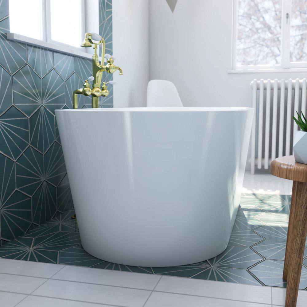 Havana 67'' White Acrylic Freestanding Bathtub