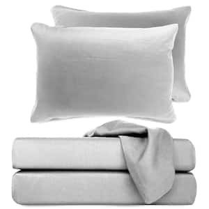 Luxury 100% Viscose from Bamboo Bed Sheet Set (3-pcs), Twin XL - Stone