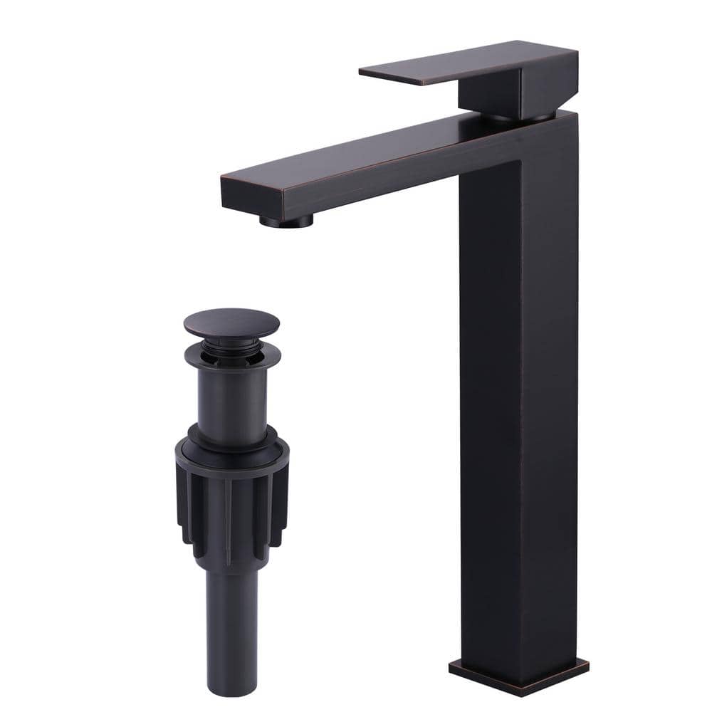 Oil Rubbed Bronze Single Handle Tall Bathroom Faucet