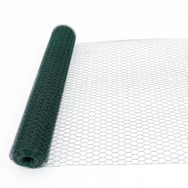 AUTMOON Hardware Cloth 3.6 x 157 ft. Green Floral Arrangement Chicken Wire Mesh, Hexagonal Galvanized Chicken Coop Netting Fence