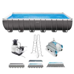 Ultra XTR 24 ft. x 12 ft. x 52 in. Rectangular Frame Pool and Sand Vacuum Cleaner